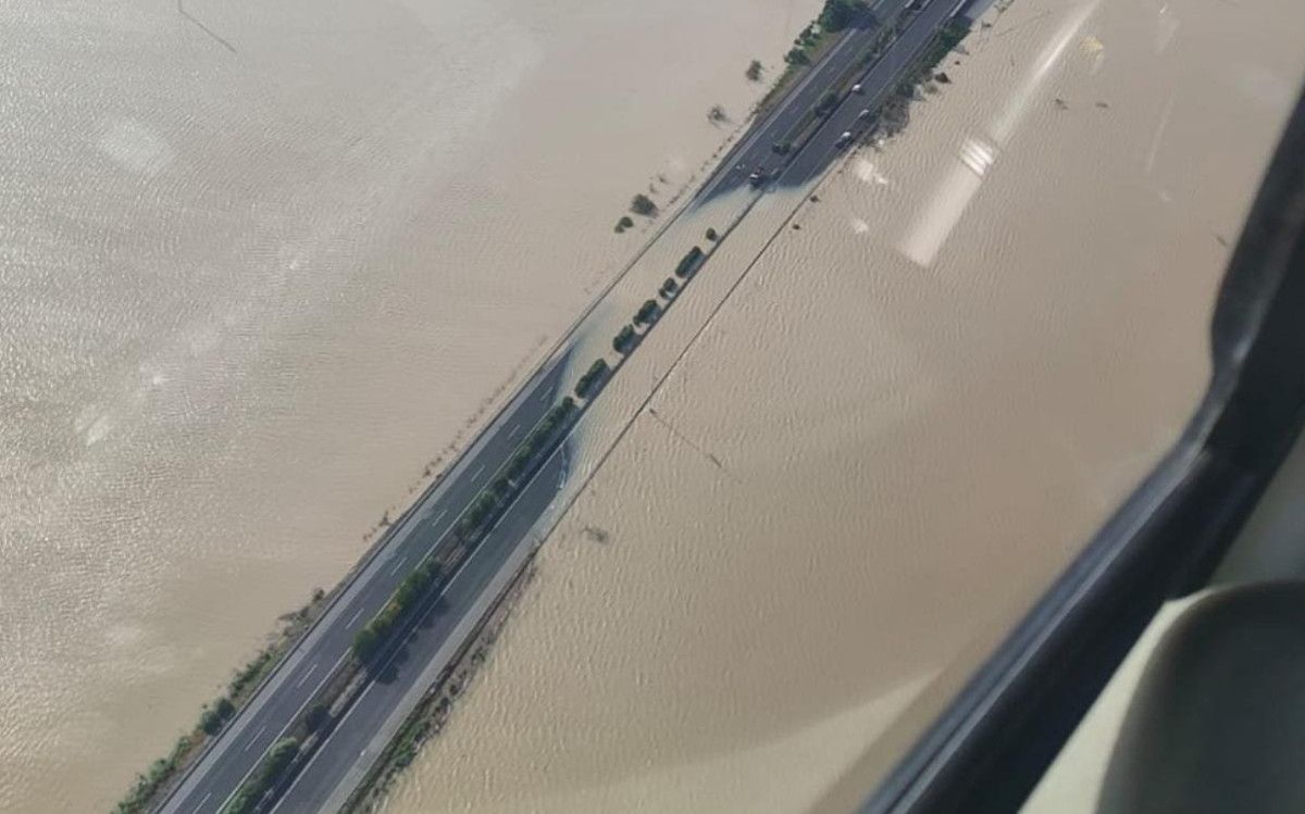 Vista aérea de la AP-4 entre Jerez y Sevilla. DGT - 