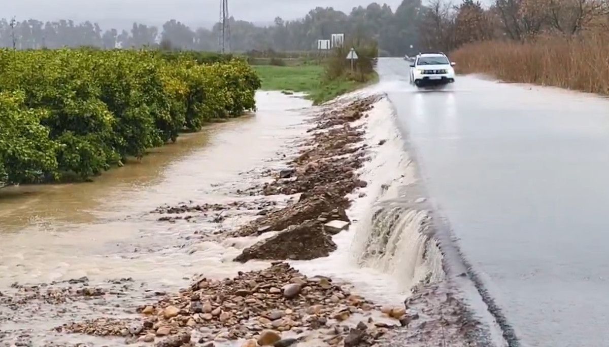 Estragos de la borrasca en Andalucía. - 