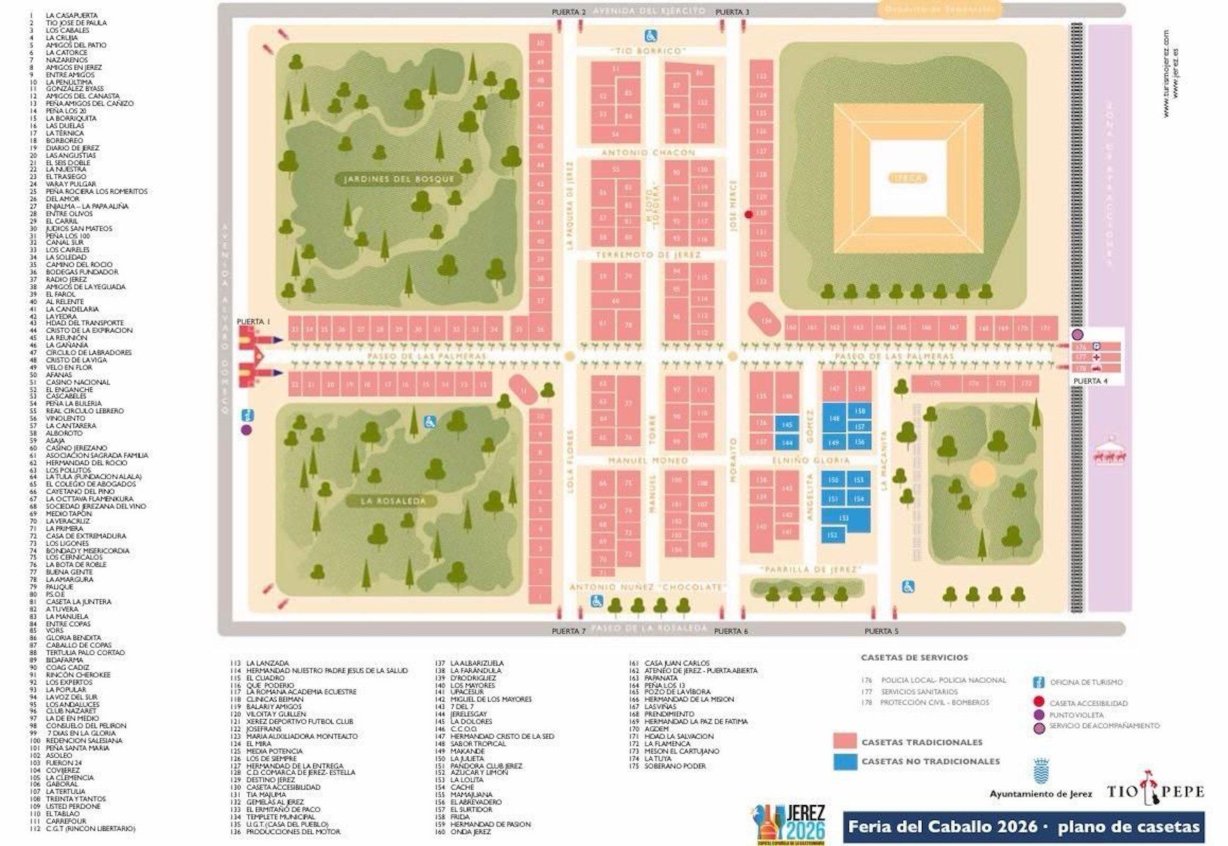 Plano definitivo de la Feria del Caballo de Jerez 2026. - 
