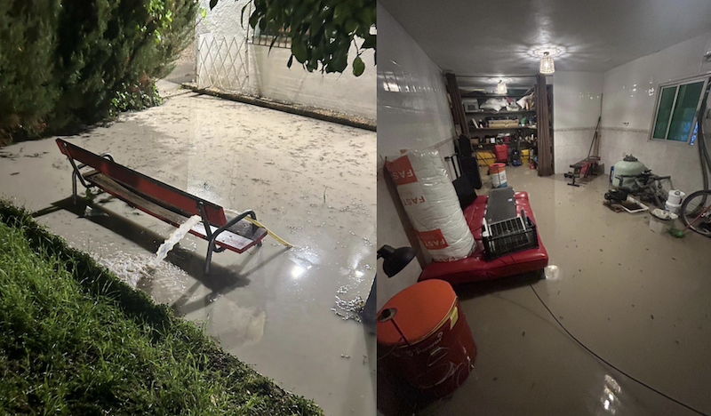 Casas inundadas cerca de La Barca: 