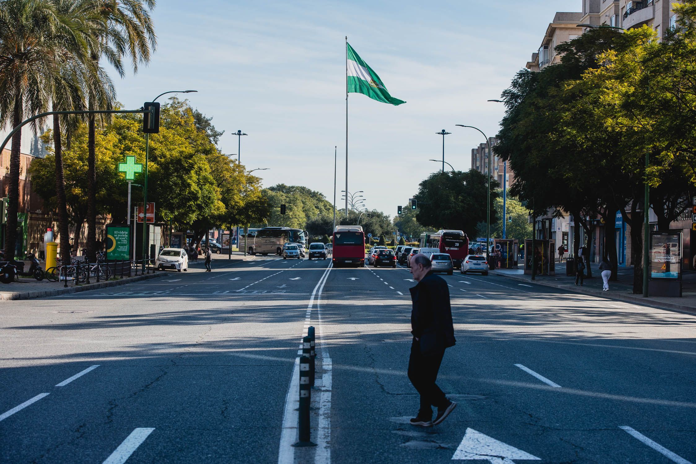 La bandera de Andalucía izada en Sevilla. - MAURI BUHIGAS
