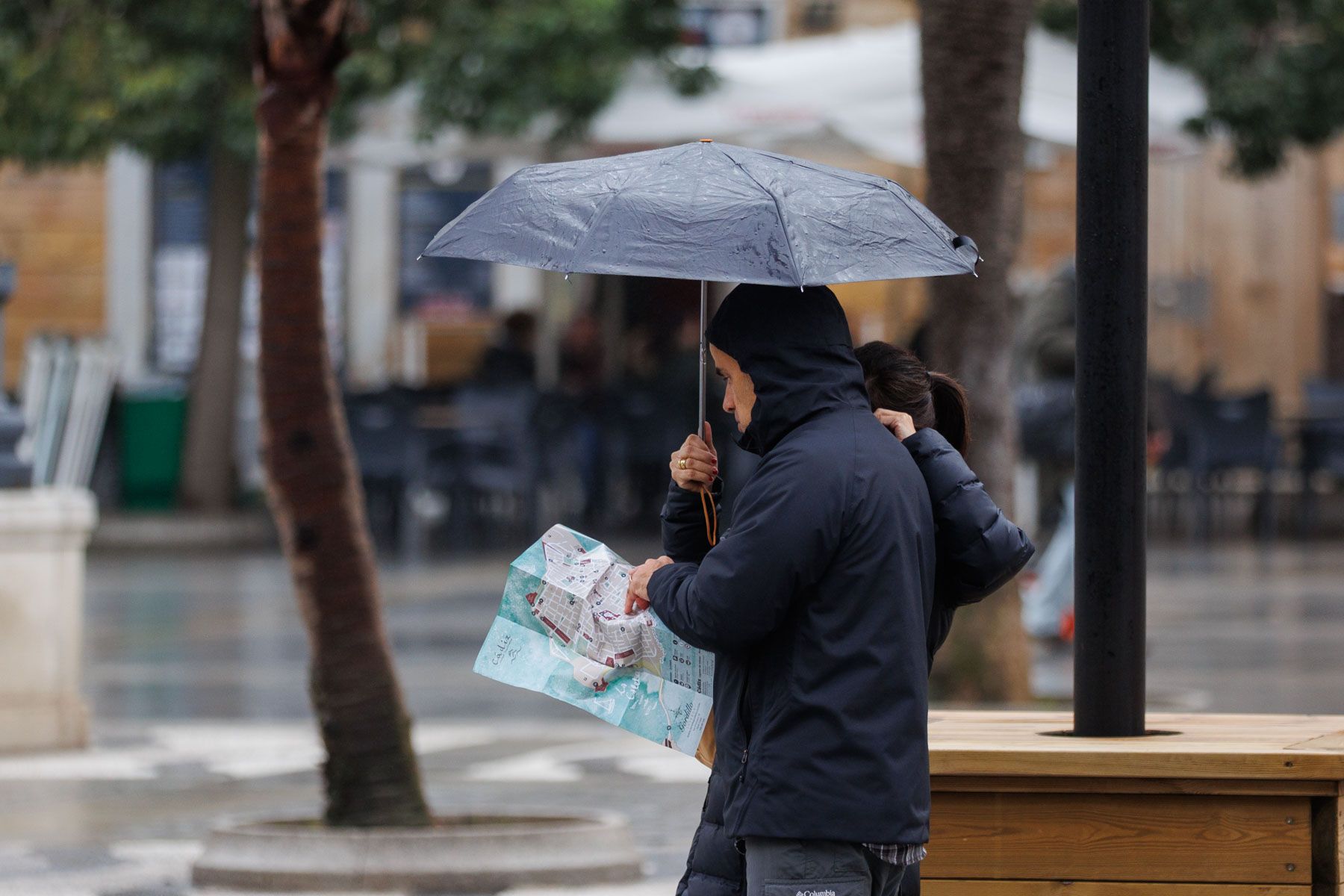 Lluvia en Cádiz durante febrero. - MANU GARCÍA
