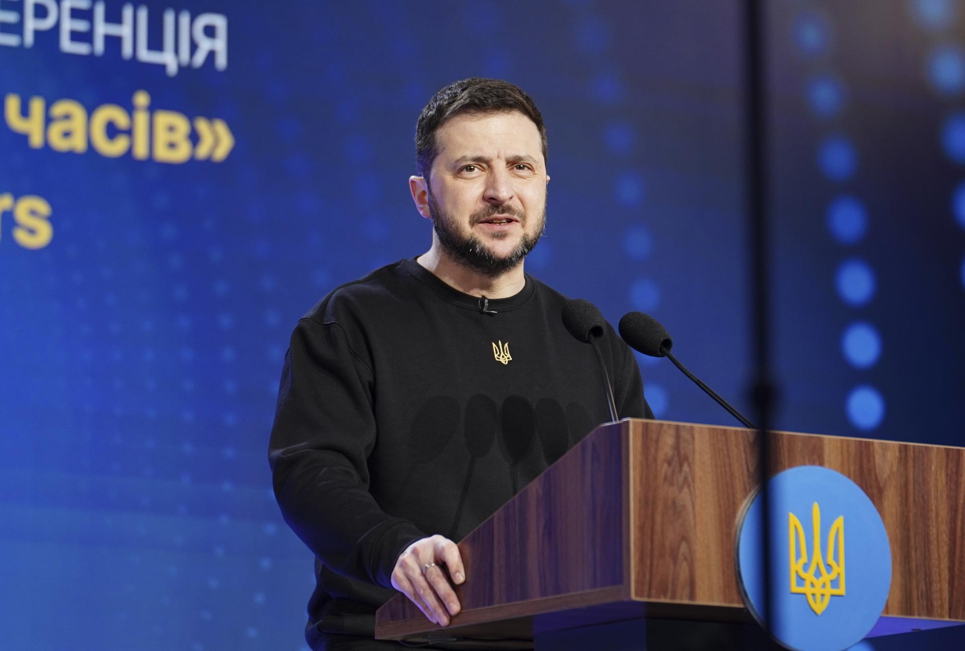 El presidente de Ucrania, Volodímir Zelenski. - 