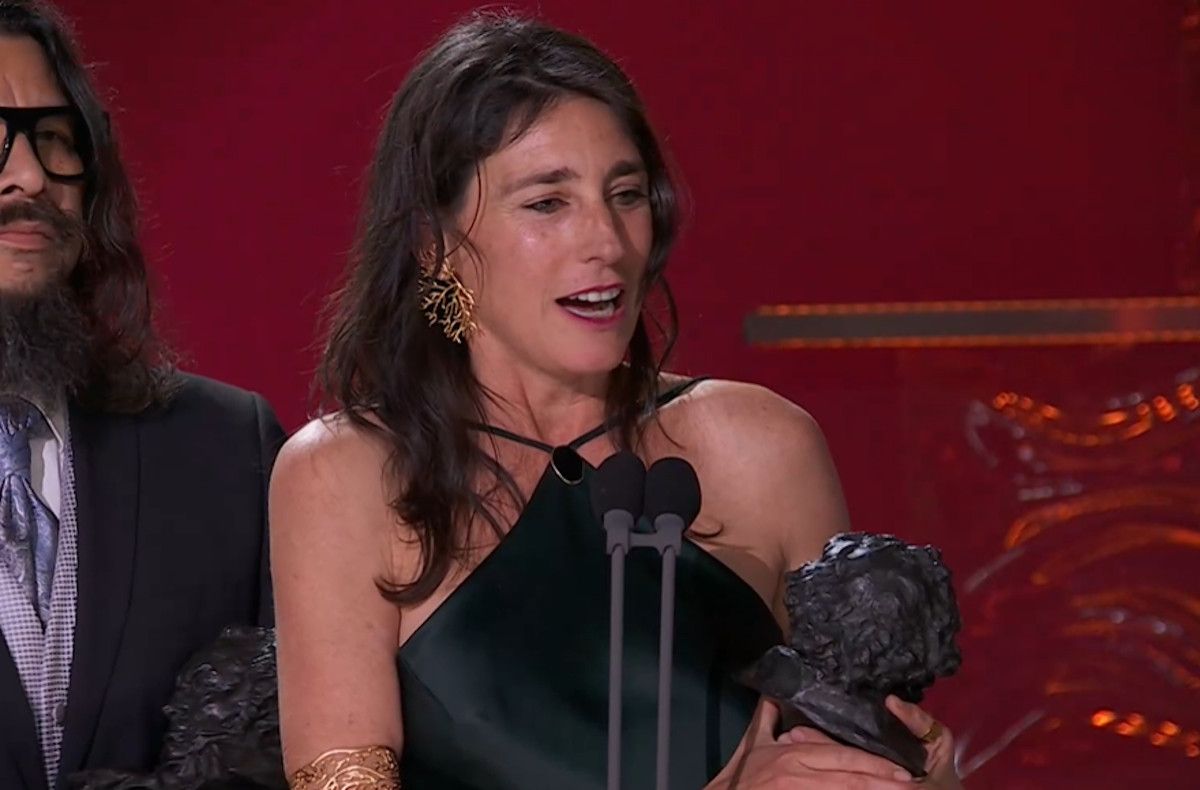 La sonidista Diana Sagrista recoge el Goya a Mejor Sonido por la película 'Segundo Premio'. RTVE - 