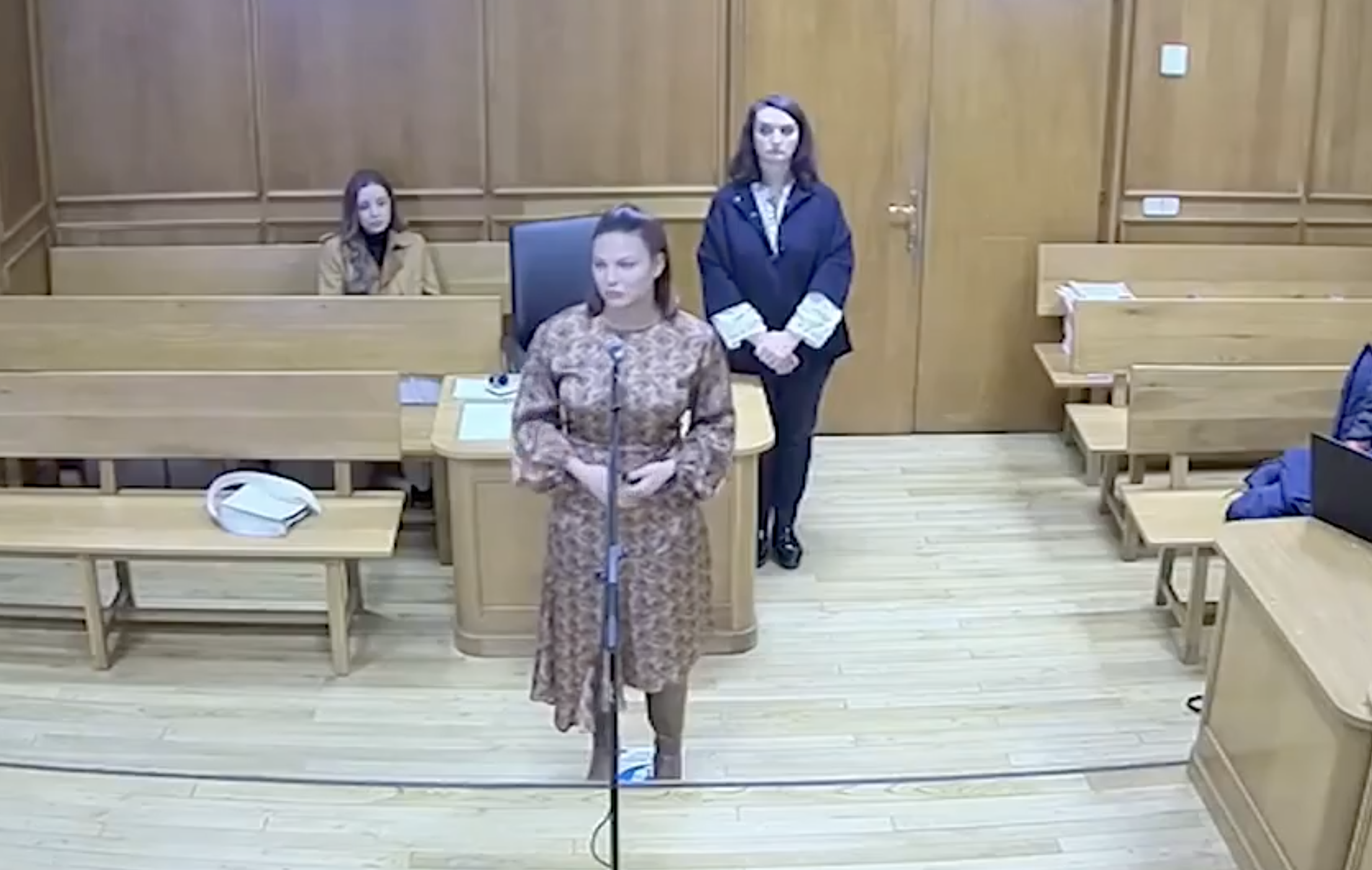 La actriz Elisa Mouliaá, en el interrogatorio del juez Carretero.