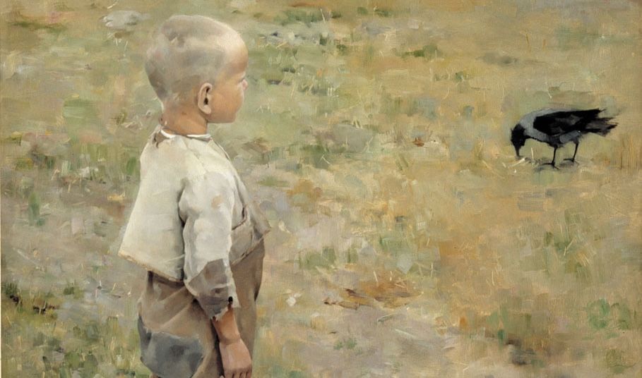 'Niño con cuervo' (1884), de Akseli Gallen Kallela. - 