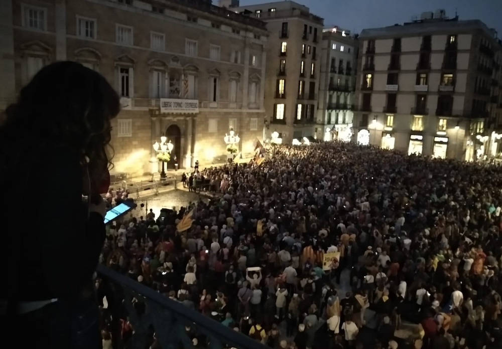 Una manifestación contra la sentencia del procés. IMAGEN: RTVE  - 