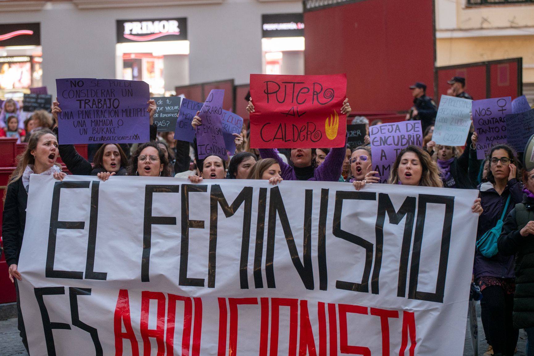 Una manifestación en un 8 de marzo en el pasado. - 