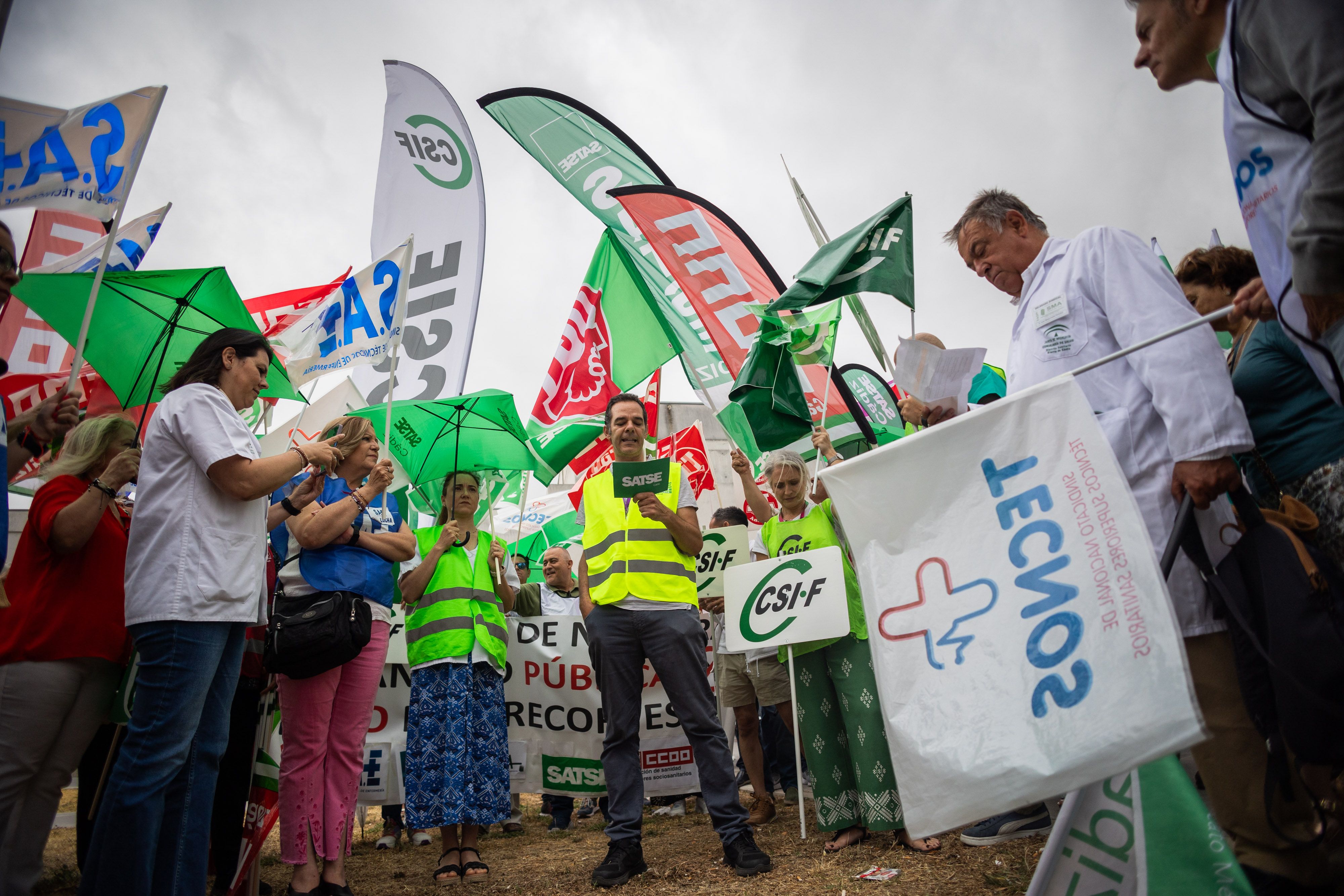 Protestas en un centro de salud andaluz.  - MANU GARCÍA