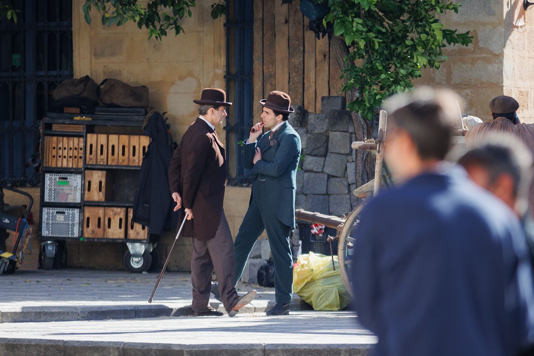 El rodaje de la serie 'Young Sherlock' en Jerez. - MANU GARCÍA