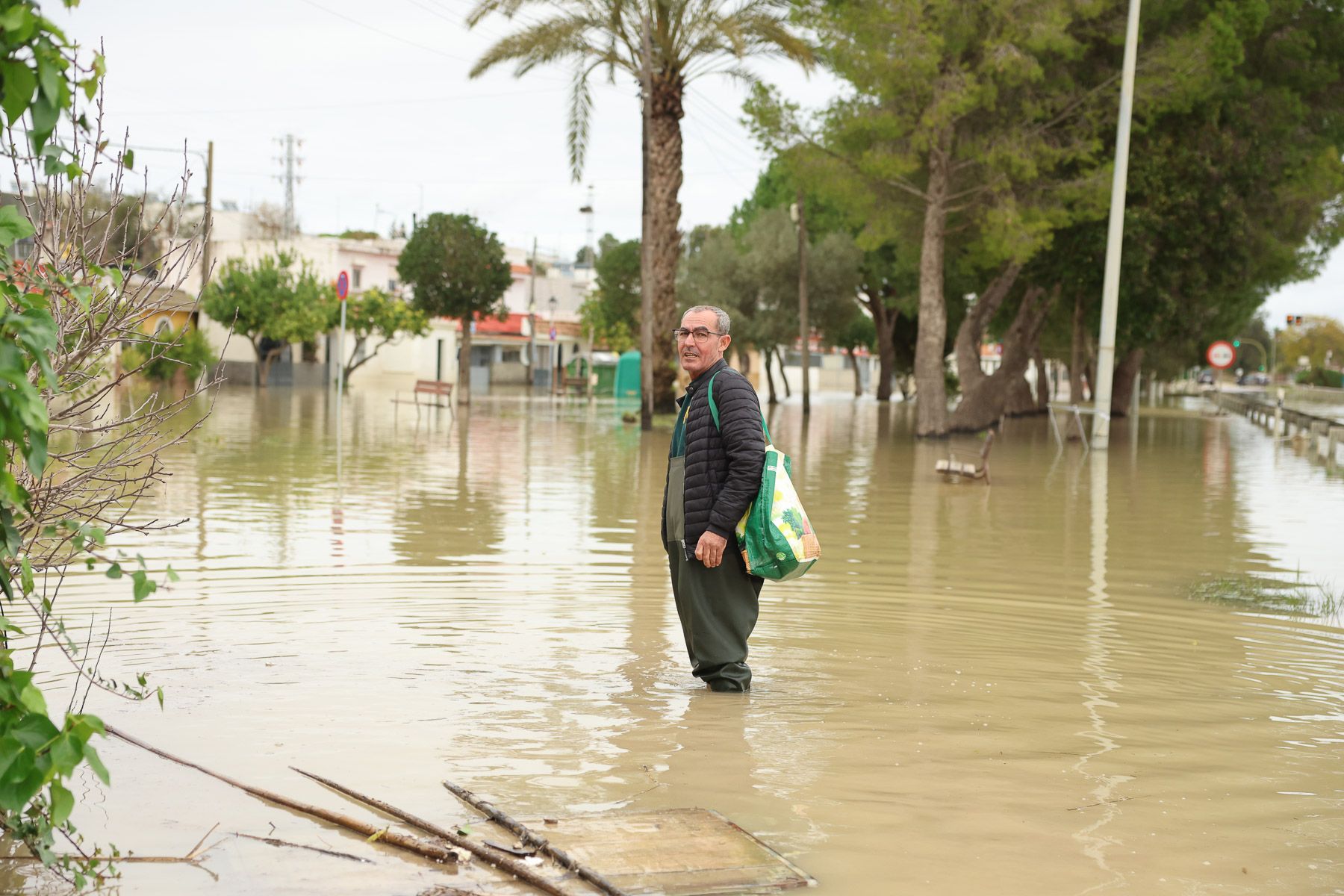 Inundaciones en El Portal tras el paso del tren de borrascas en el Jerez rural. - JUAN CARLOS TORO