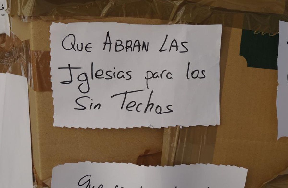 Cartel reivindicativo en Cádiz. - 