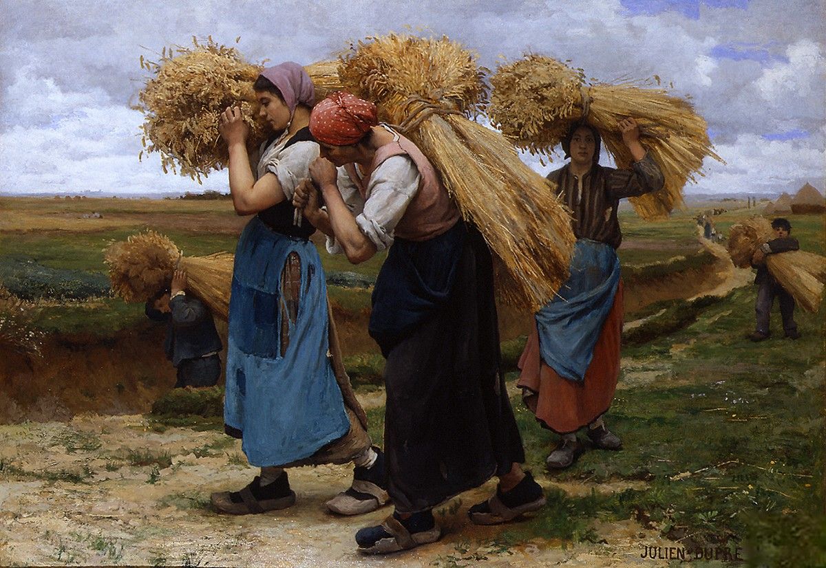 Cuadro de Julien Depre (1880) que habla del desabastecimiento de Cádiz de trigo procedente de la campiña. - 