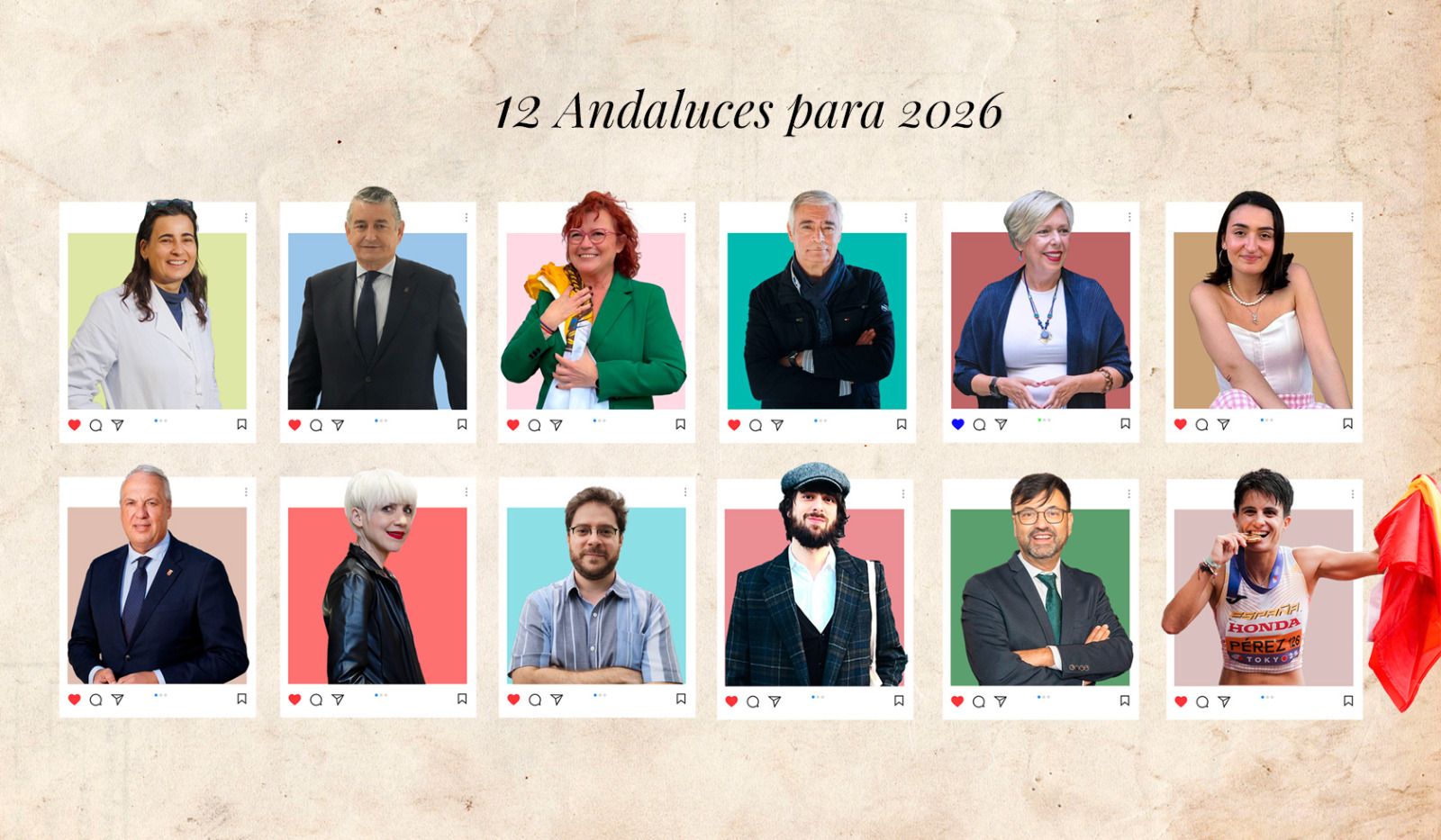 Doce andaluces destacados para 2026