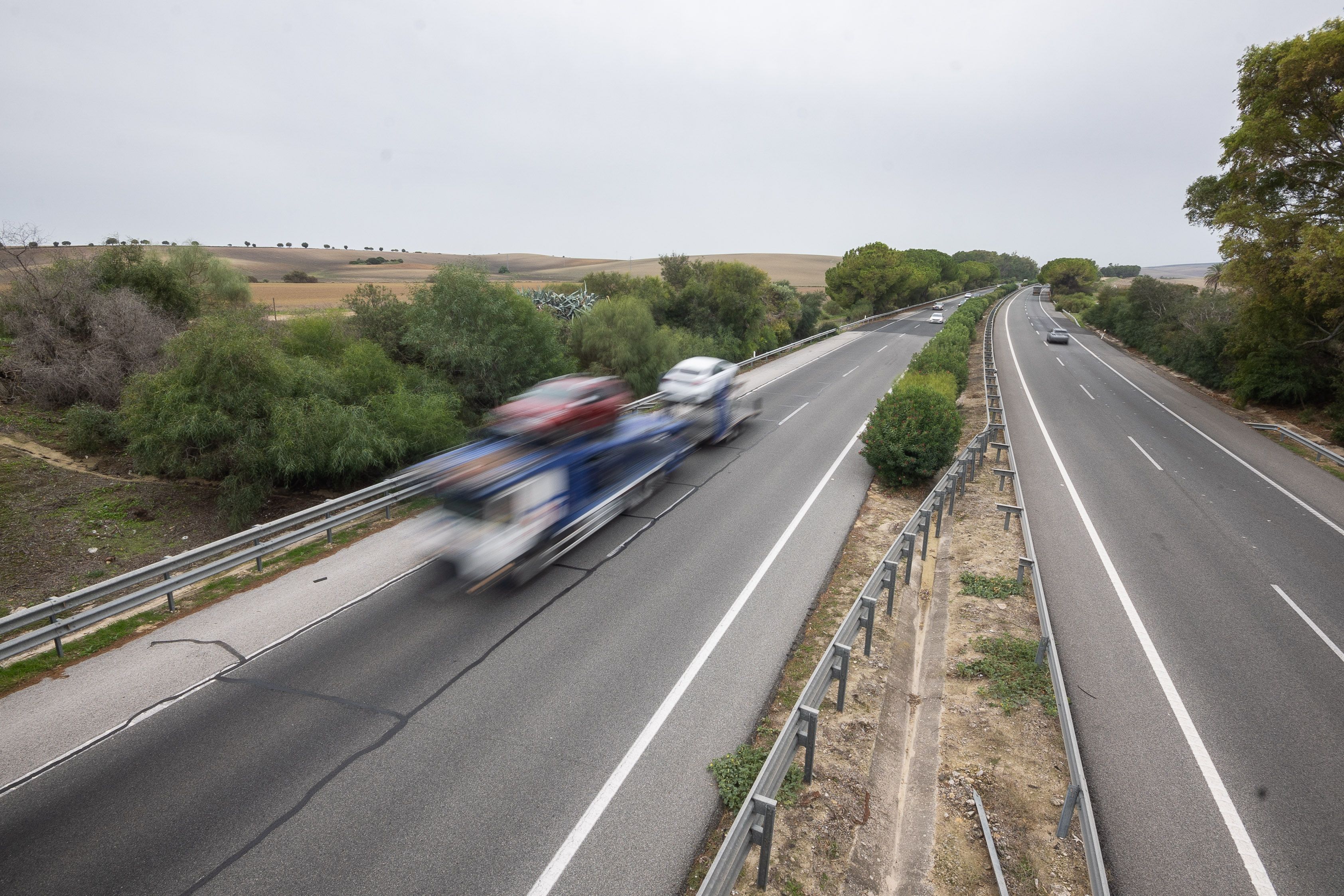 La AP-4, que une Sevilla con la provincia de Cádiz. - MANU GARCÍA