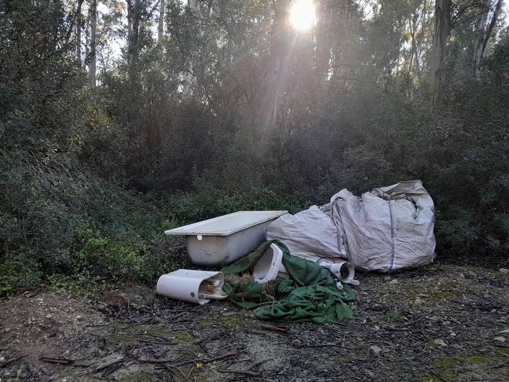 Una bañera, en el parque de Las Aguilillas. - 