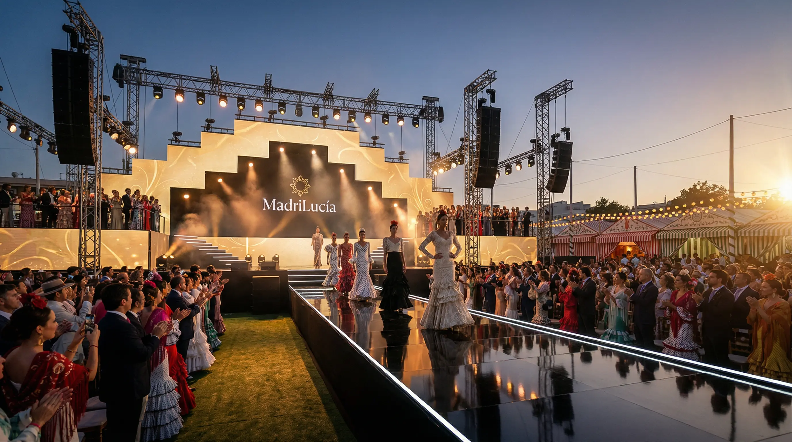 Recreación de un desfile en Madrilucía, la Feria 'andaluza' organizada en Madrid. - 