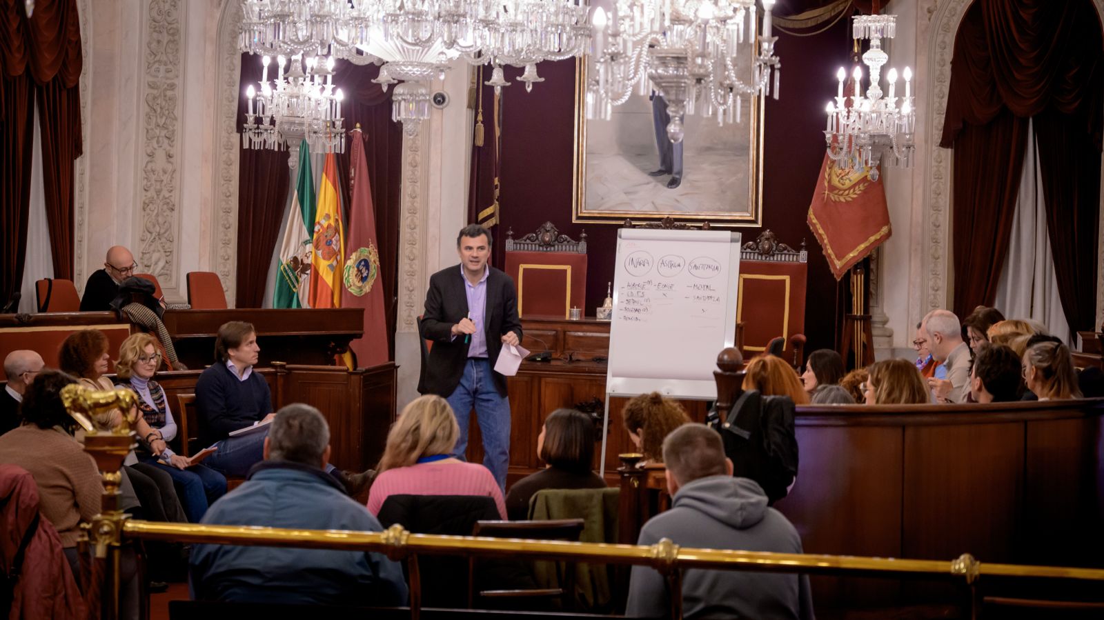 El alcalde de Cádiz, Bruno García, preside la reunión de la Mesa Institucional de Personas Sin Hogar. - 
