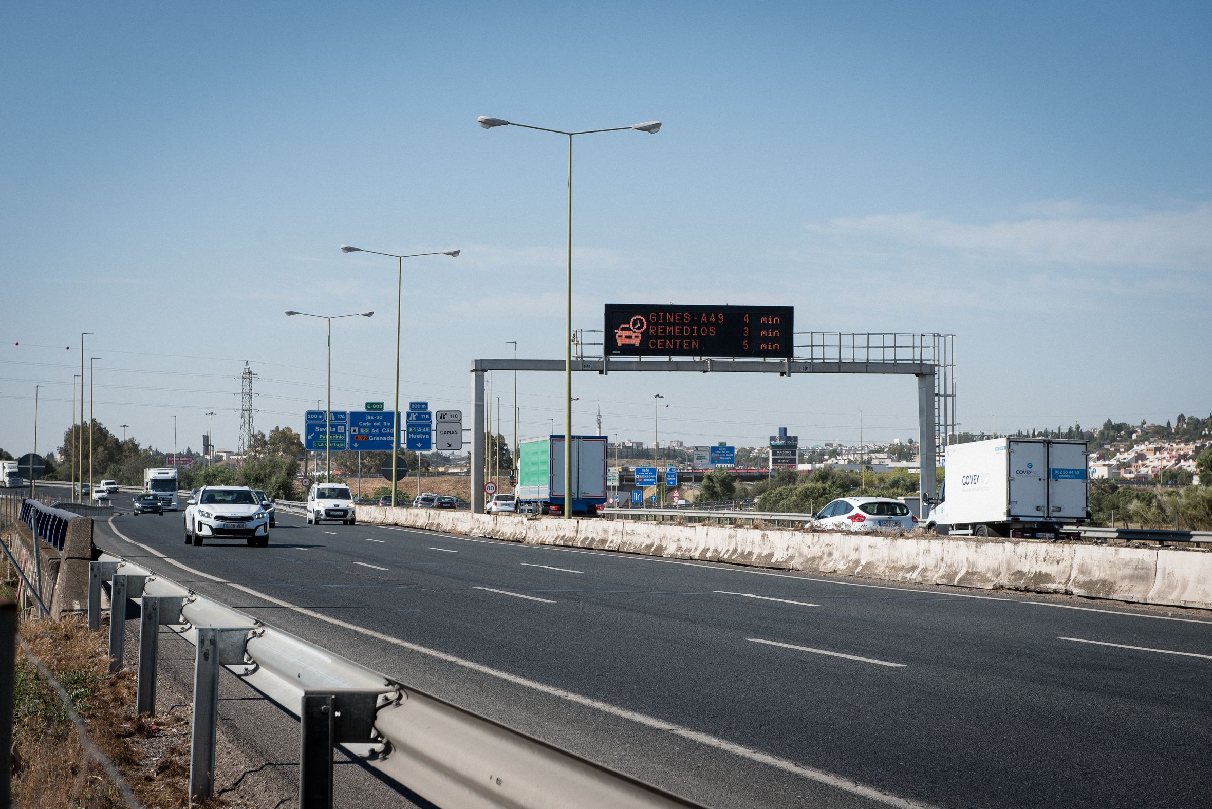 Los sevillanos se quedarán sin salida directa hacia la A-49 tres noches seguidas por obras de conservación de la carretera