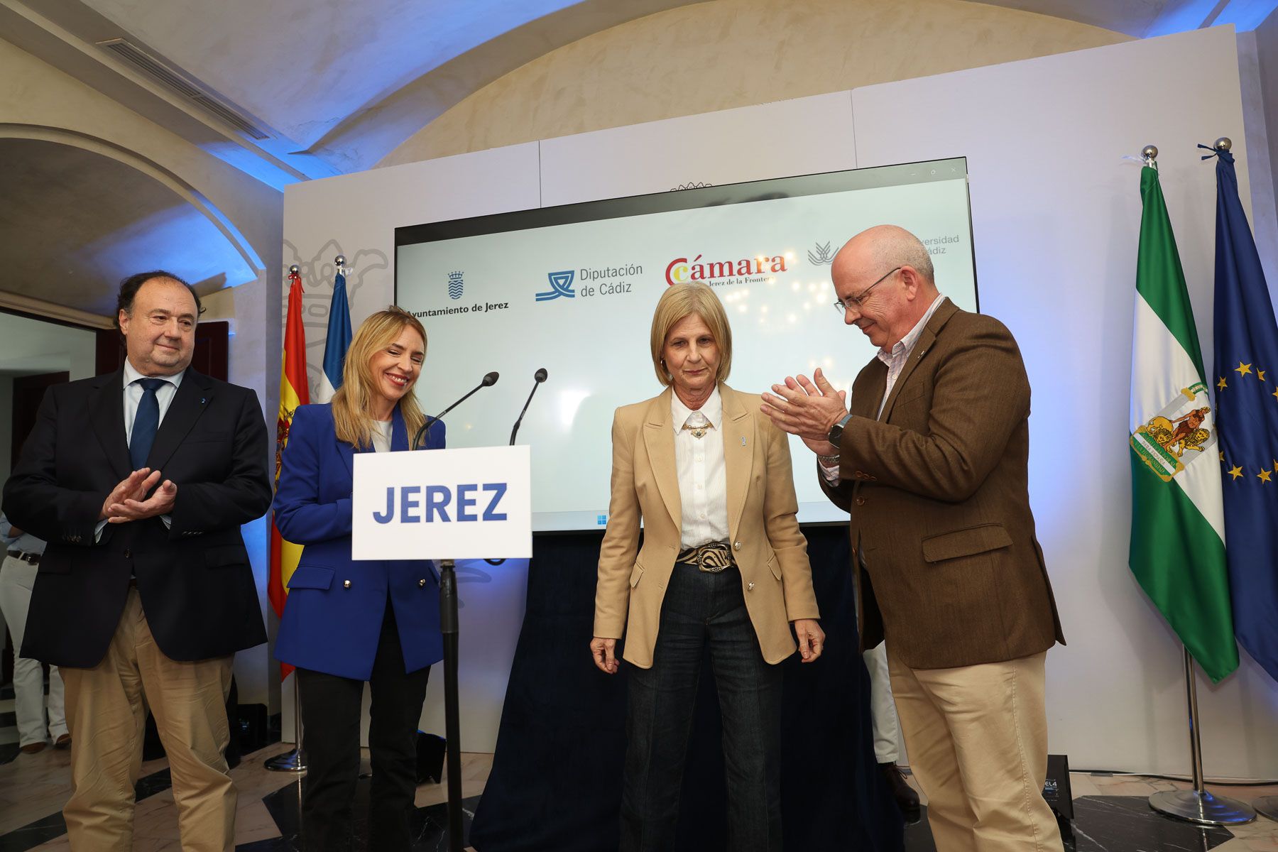 Acto e el día en el que Jerez competía para ser Capital Europea de la Cultura. - JUAN CARLOS TORO