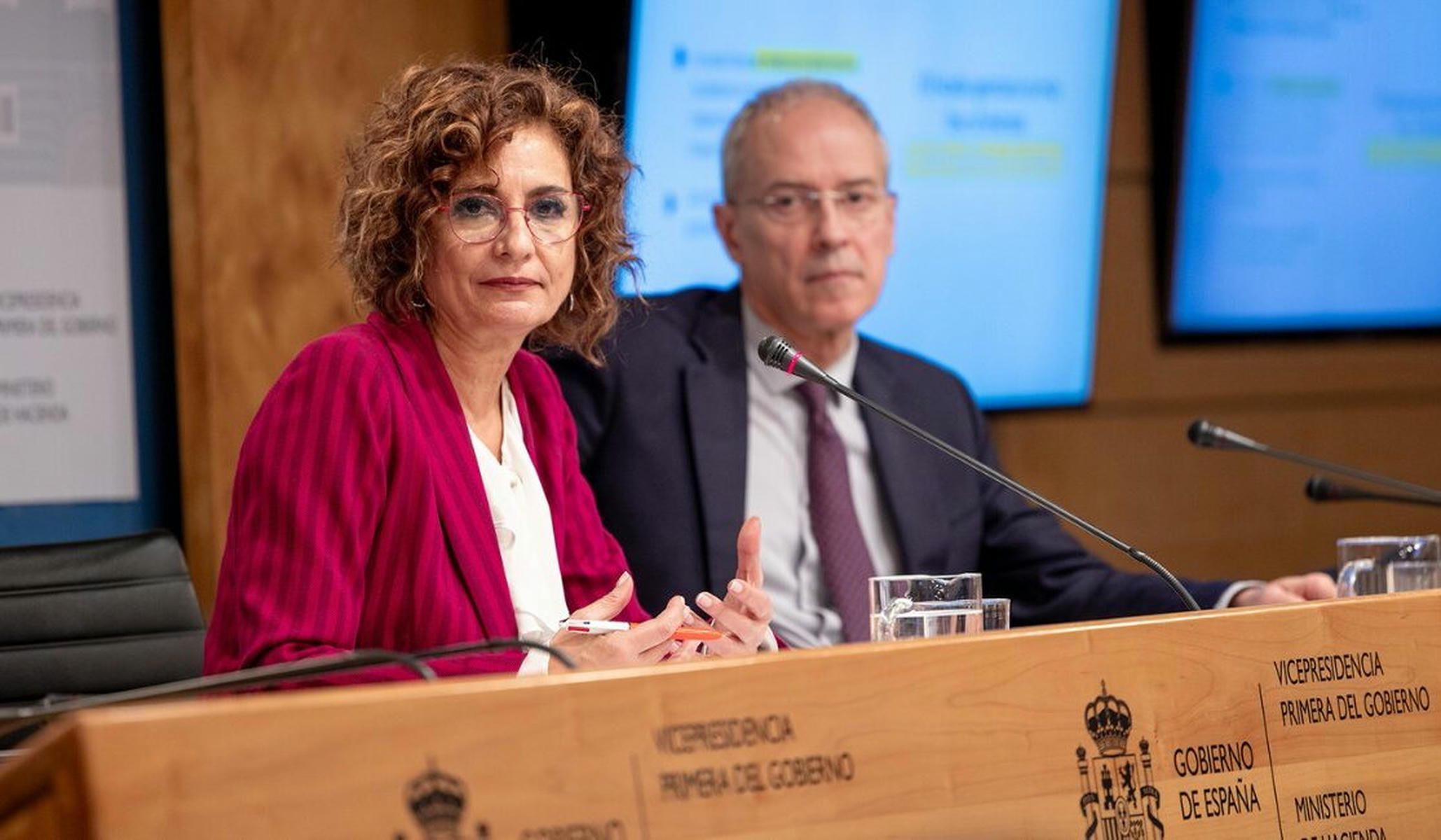 María Jesús Montero, este viernes, presentando el nuevo modelo de financiación. - 