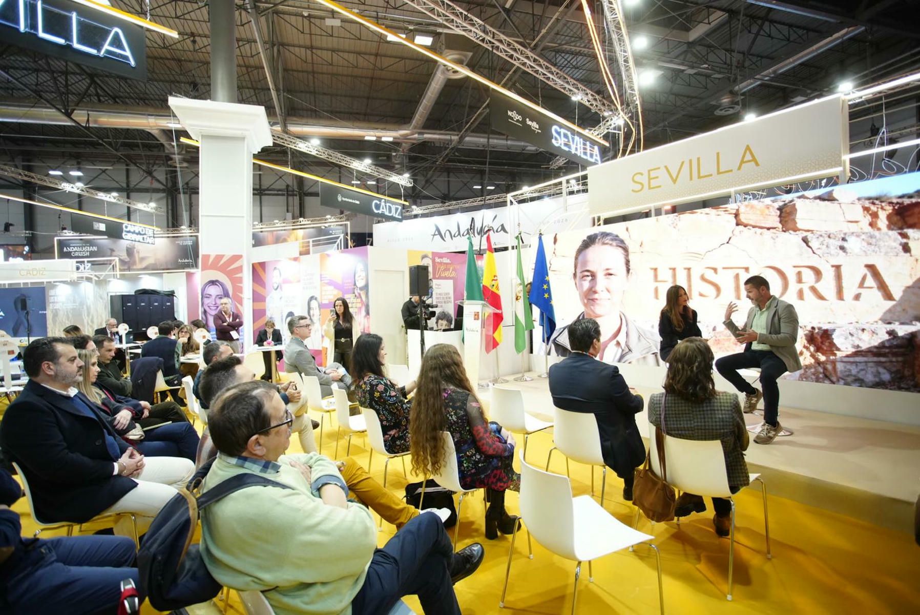 La provincia de Sevilla arranca en Fitur con empresas y reuniones técnicas, pero en versión reducida por el luto