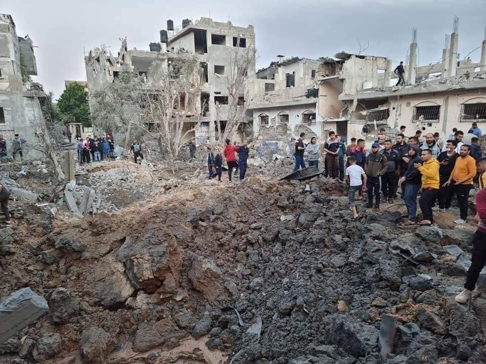 Bombardeos en Gaza, esta semana, en una imagen de la Autoridad Palestina. - 