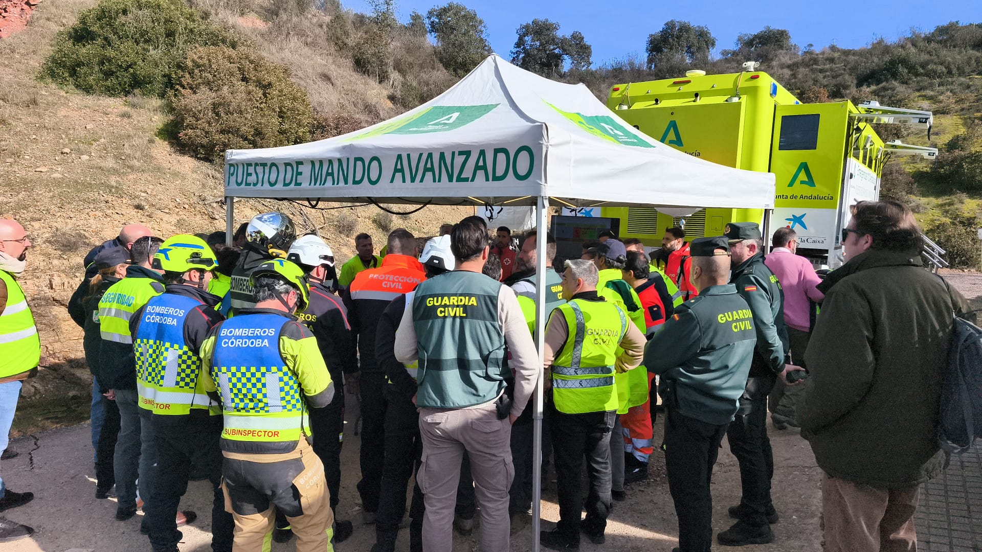 Puesto de mando en Adamuz, en Córdoba. - 