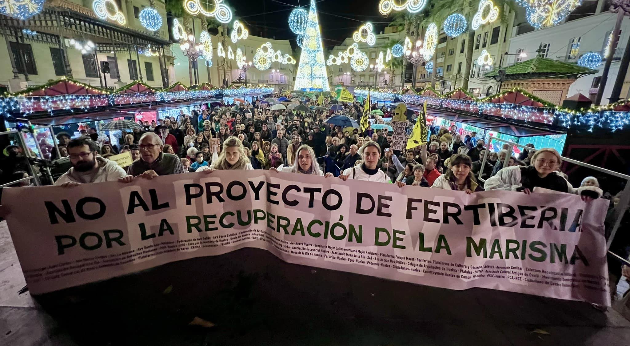 Protesta contra los fosfoyesos en Huelva. - 