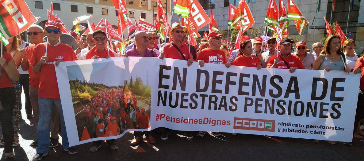 Una manifestación para exigir pensiones dignas en una imagen de archivo. - 