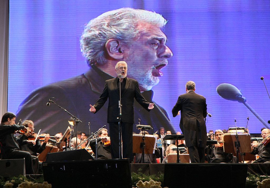 Plácido Domingo, en una actuación. - Plácido Domingo, en una actuación.