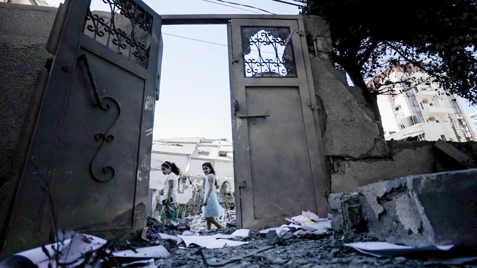Casas destruidas en Gaza tras el ataque de Israel. - Casas destruidas en Gaza tras el ataque de Israel.