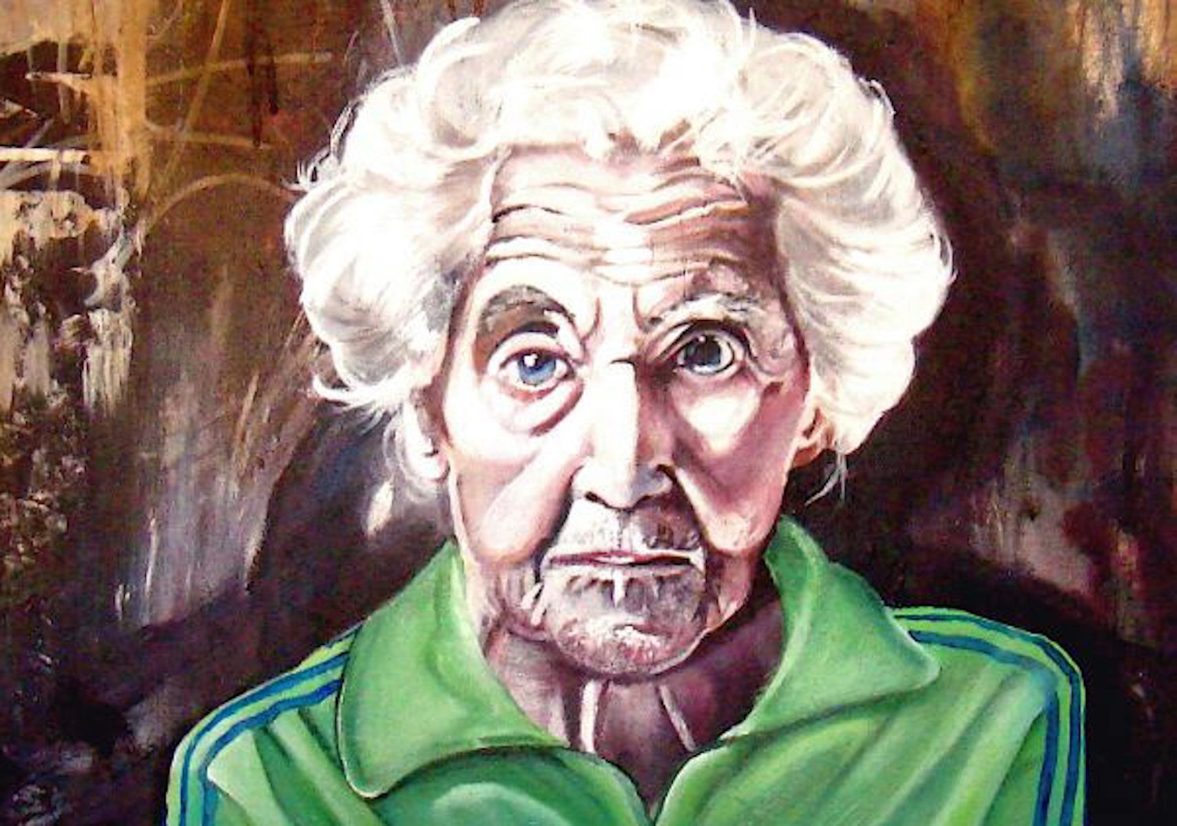 Ilustración de una anciana.  - 
