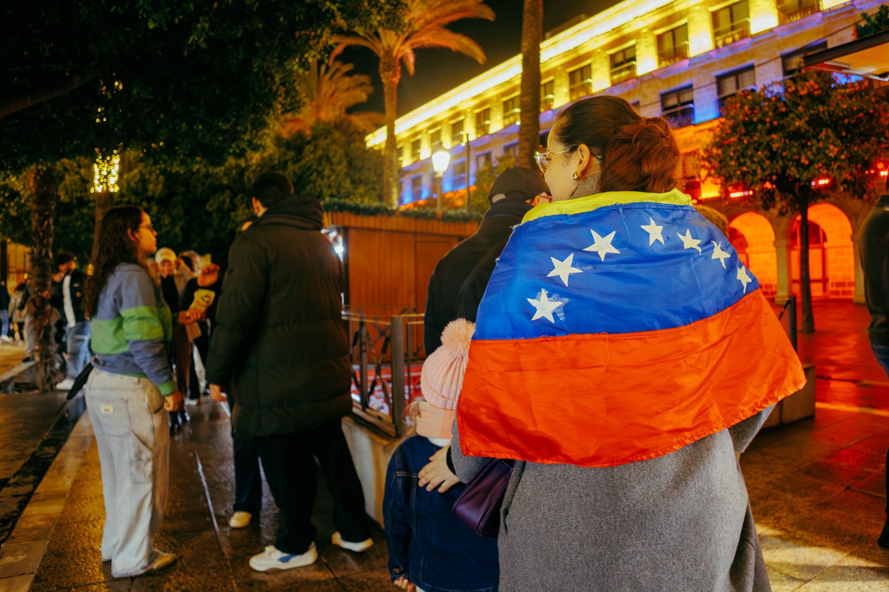 Una concentración en apoyo a Venezuela. - MANU GARCÍA