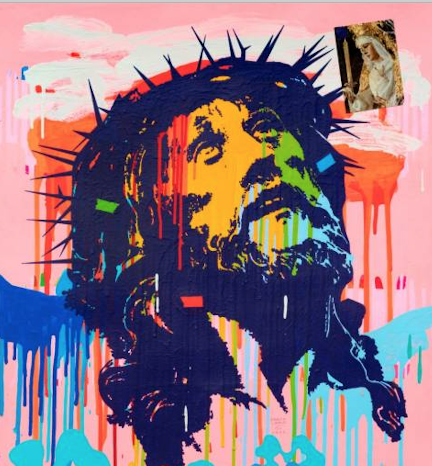 Detalle del cartel de la Semana Santa de Manolo Cuervo.