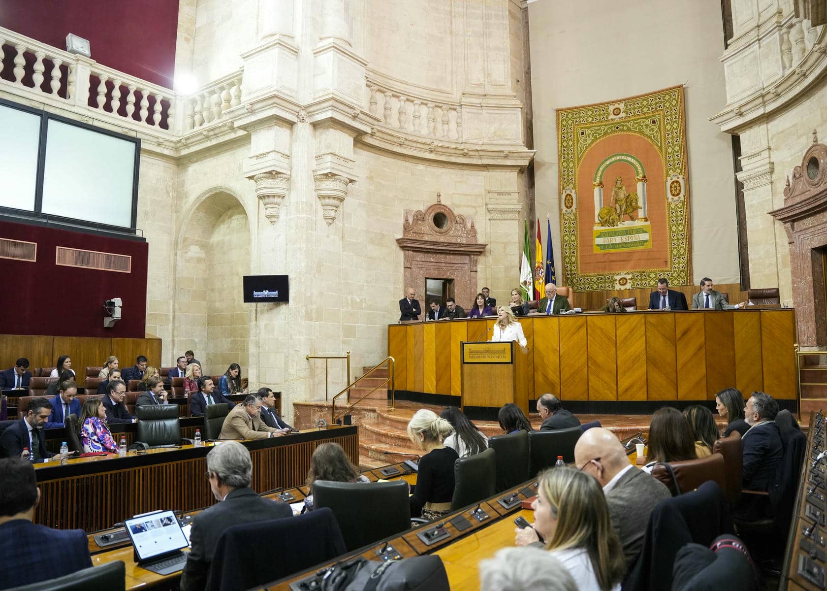 Un momento del pleno de esta semana en el Parlamento. - 