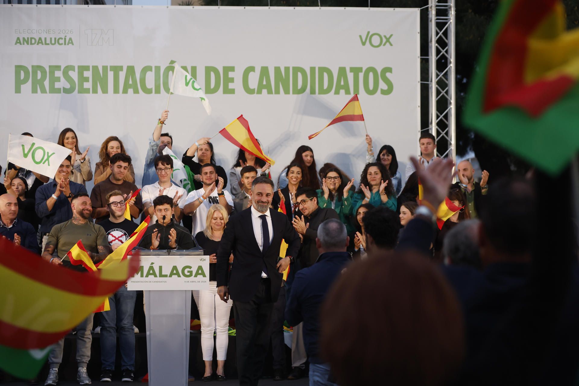 Abascal en Málaga en la presentación de candidatos. - JORGE ZAPATA / EFE
