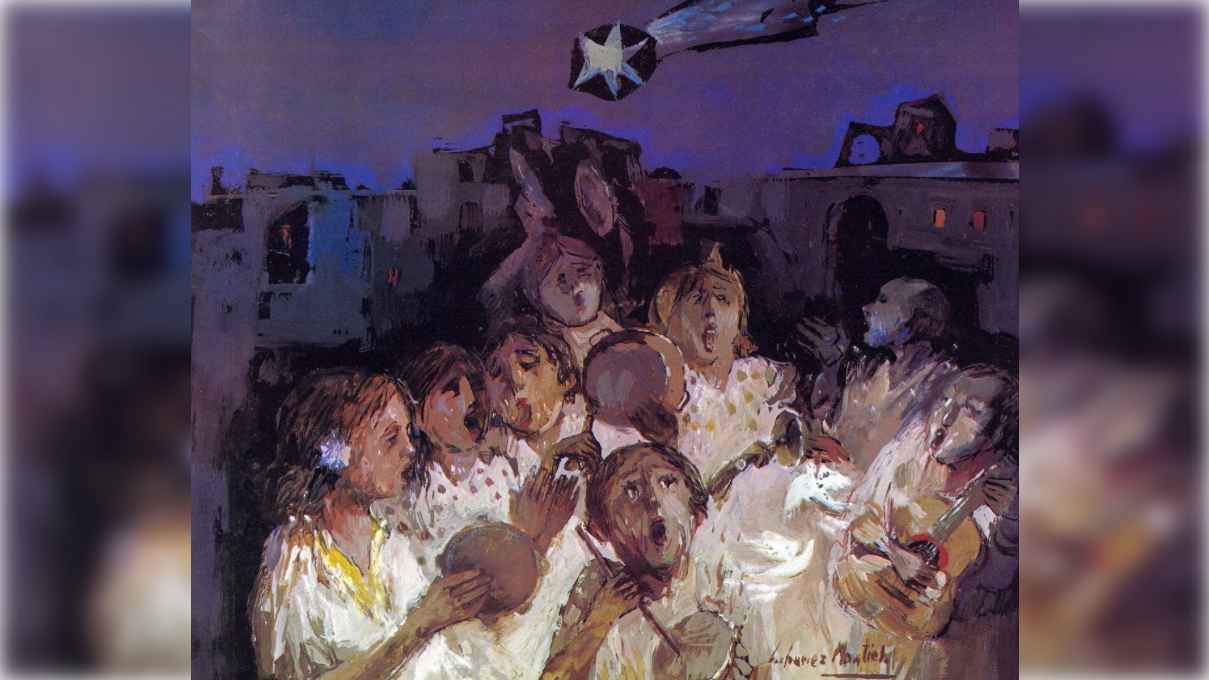 'Nochebuena' óleo de Juan Gutiérrez Montiel. Colección particular. - 