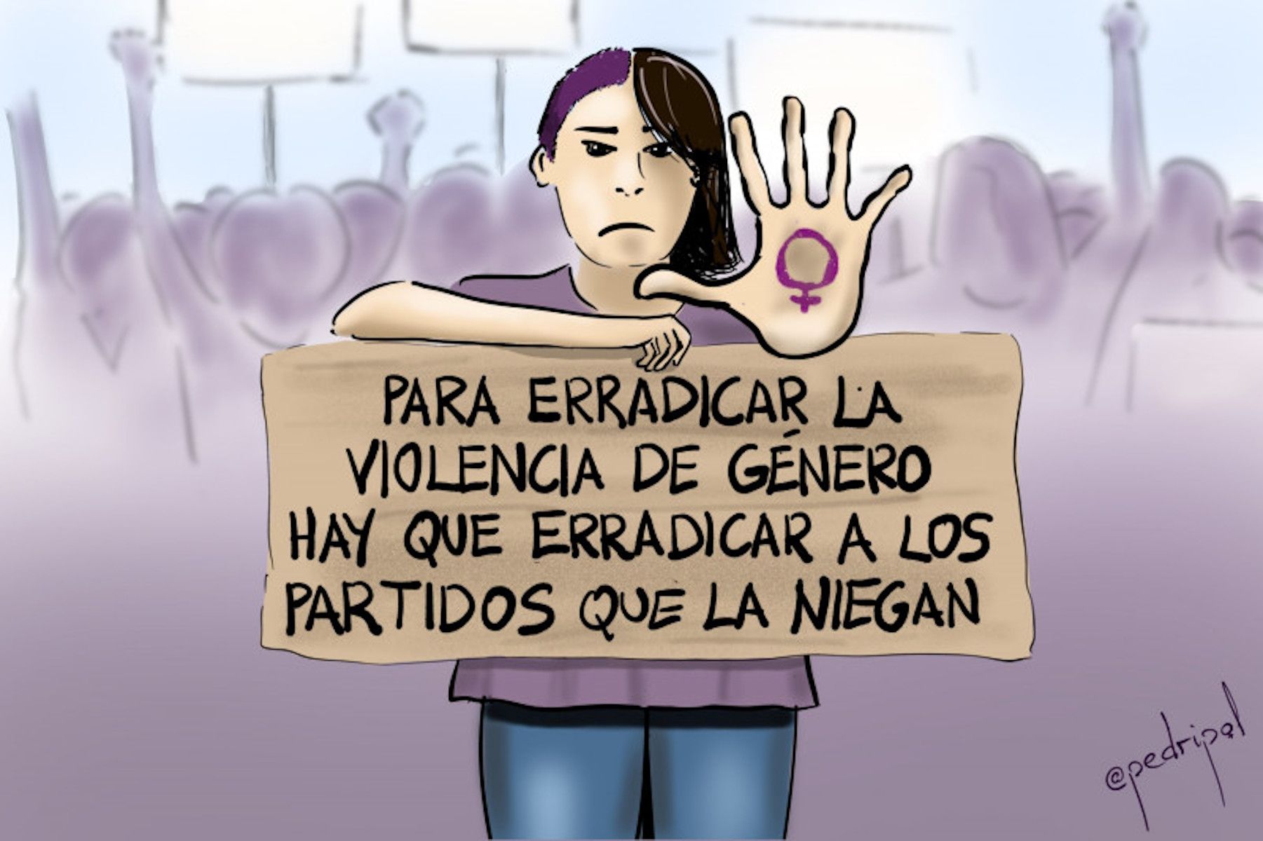 Ilustración contra la violencia machista de Pedripol. - 