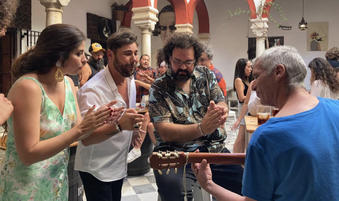 Soleá Morente, Miguel Poveda, Lele y El Chusco al toque, de espaldas, en una imagen de archivo. - 