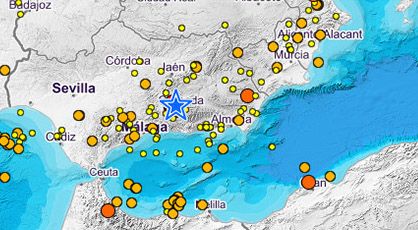 Actividad sísmica detectada en Granada y su entorno: Fuente: IGN - Actividad sísmica detectada en Granada y su entorno: Fuente: IGN