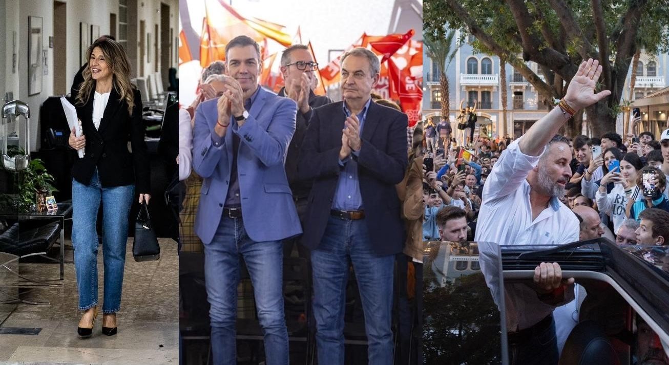 Pedro Sánchez, Zapatero, Yolanda Díaz y Abascal 'bajan' este Día del Trabajador a Andalucía en el inicio de la campaña del 17M