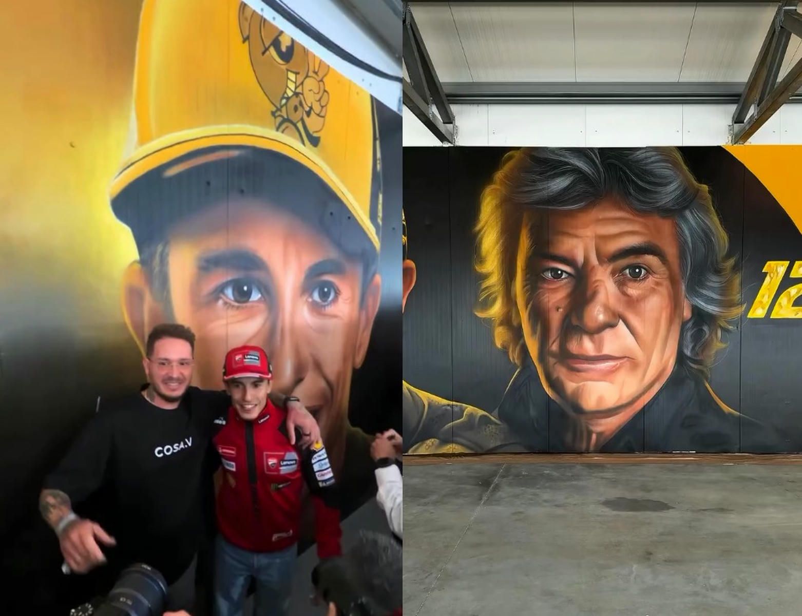 El jerezano Cosa.V dedica un impresionante grafiti a Márquez y Ángel Nieto en el Circuito: 