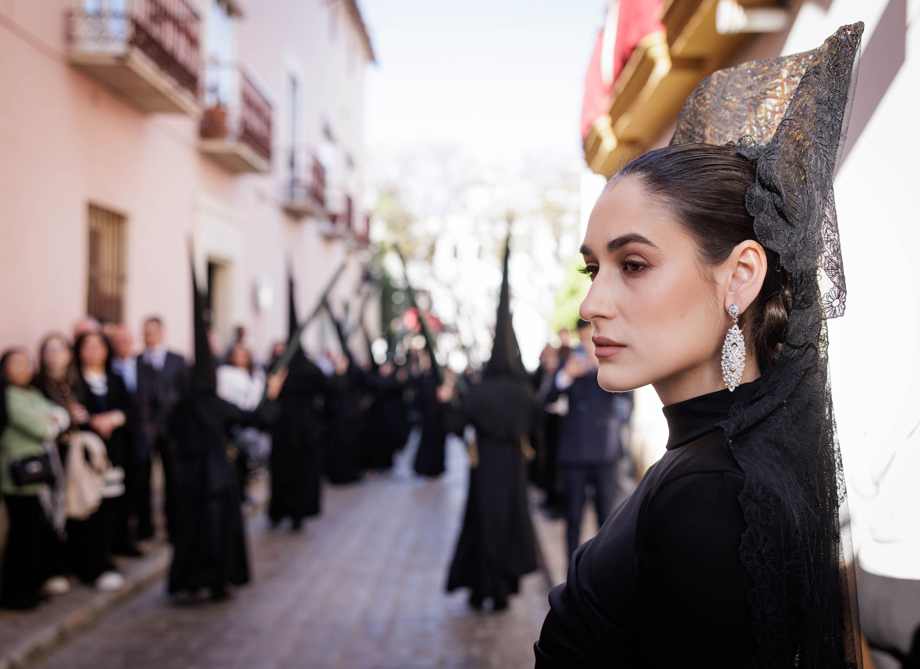 De mantilla para la salida de la Vera-Cruz en Jerez: así arrancaba el Jueves Santo