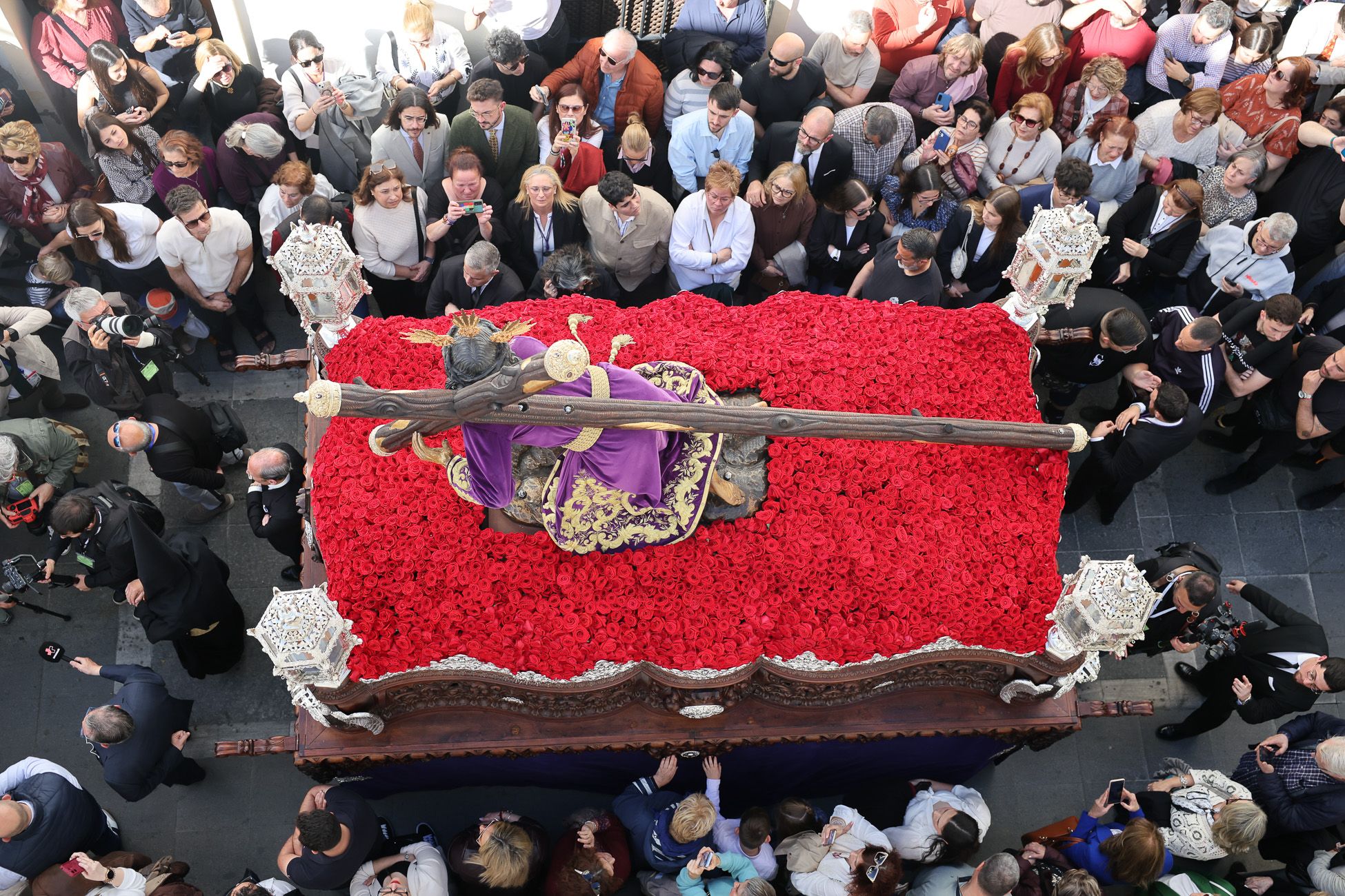 Las imágenes de la Hermandad de las Tres Caídas, con salida en San Miguel este Miércoles Santo