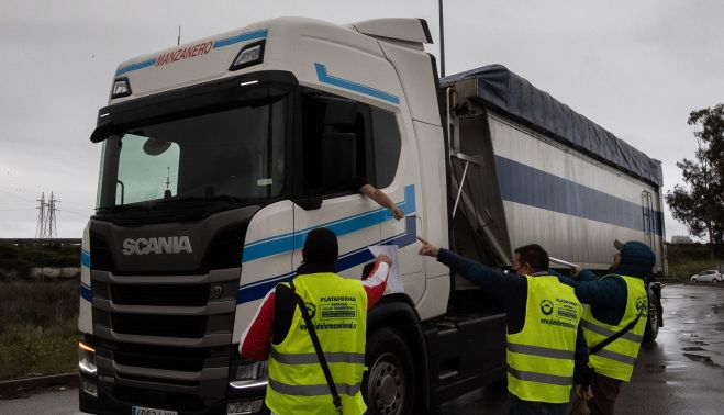 HUELGA TRANSPORTISTA CAMIONEROS SEGUNDO DIA 1