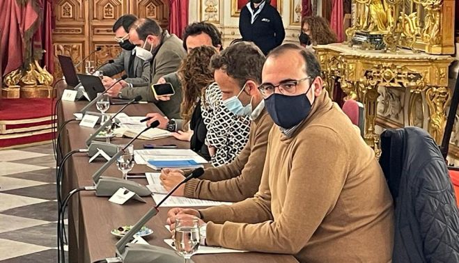 Hugo Palomares, en un Pleno reciente.