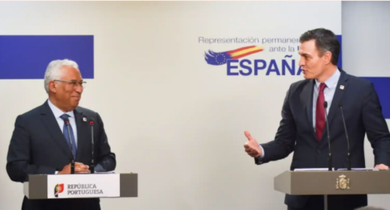 Antonio Costa, presidente de Portugal, y Pedro Sánchez, presidente de España.