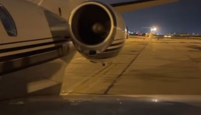 Imagen del 'jet' privado compartida por Paz Padilla en Instagram