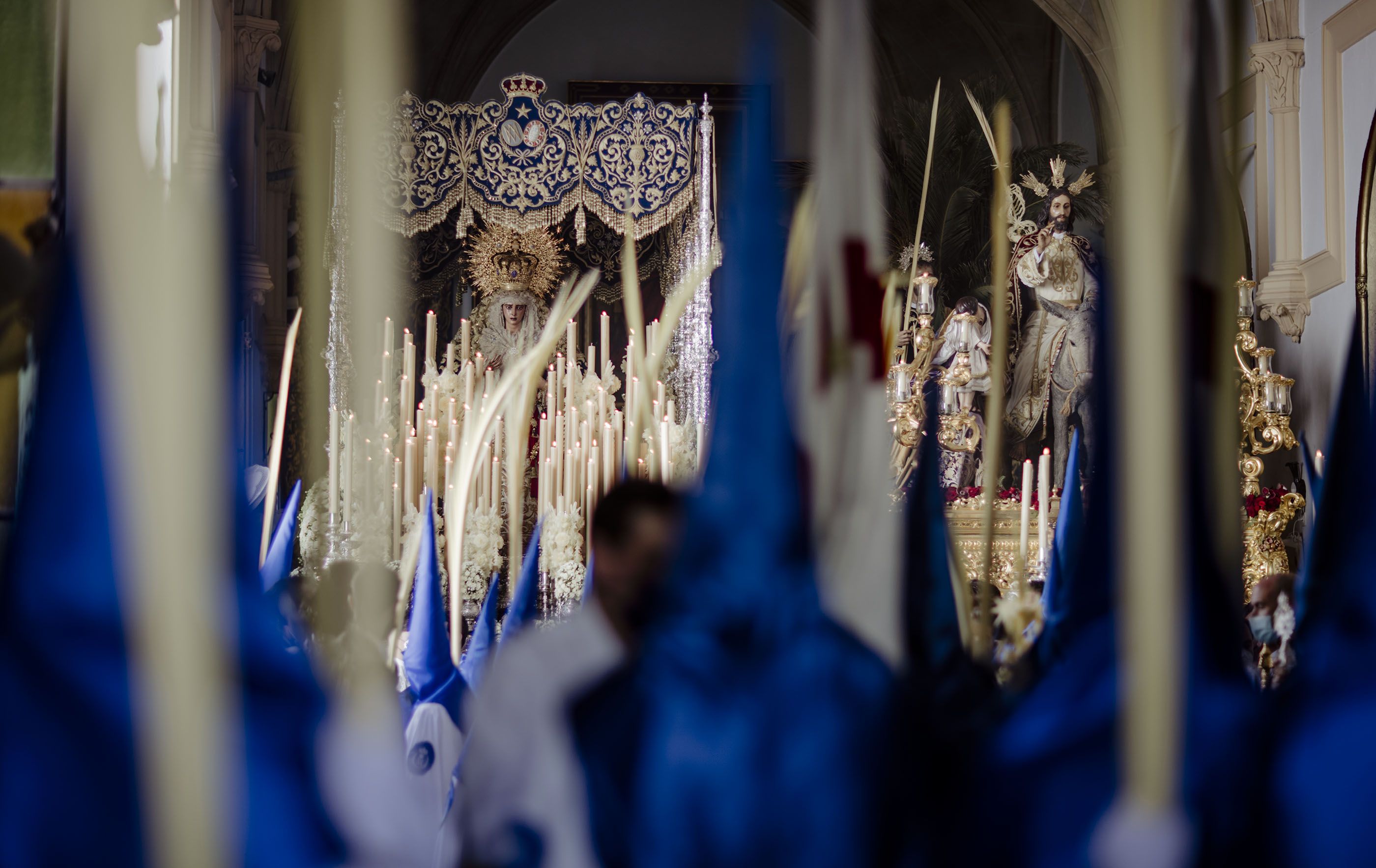 La Hermandad de la Borriquita en su salida en una imagen de archivo.